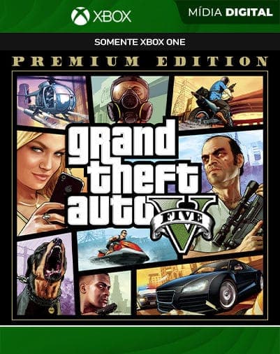 GTA 5 Grand Theft Auto V: Edição Premium – Xbox One  / XS – Mídia Digital