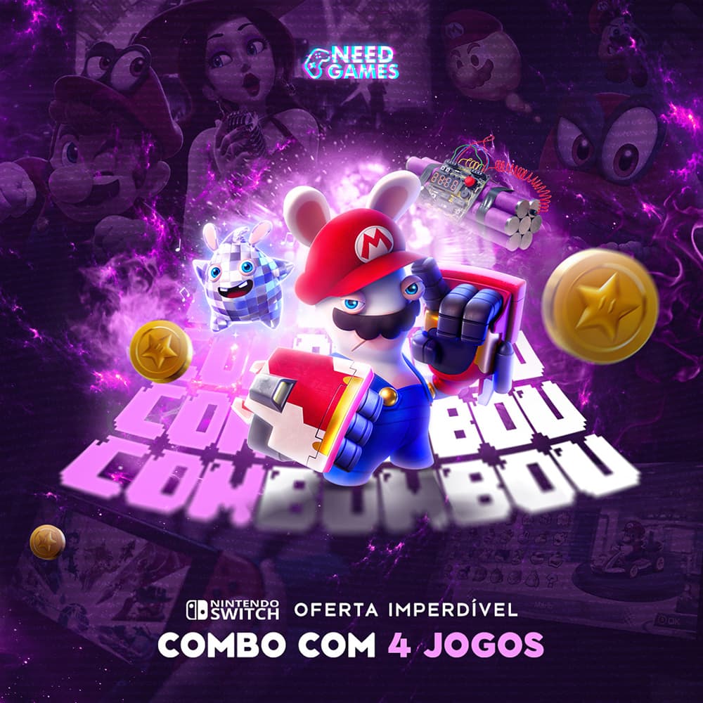 Combo de Jogos 4 in 1 – Licença Vip – Nintendo Switch – Mídia Digital