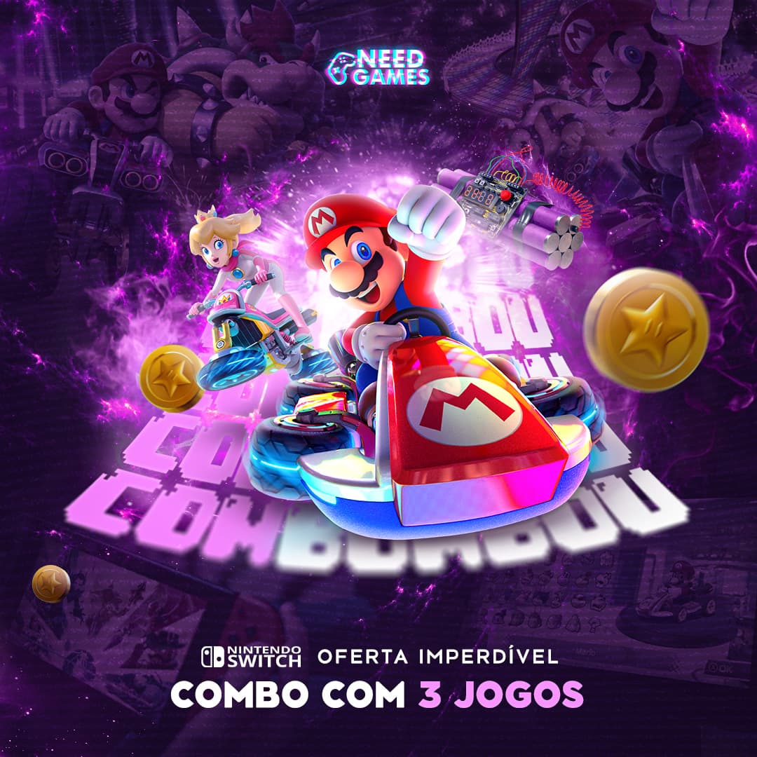 Combo de Jogos 3 in 1 – Licença Vip – Nintendo Switch – Mídia Digital